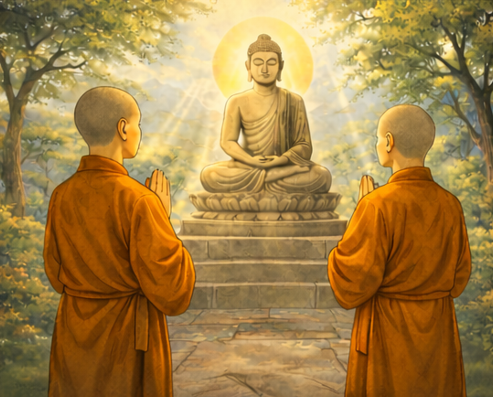  佛陀留下三寶：佛、法、僧